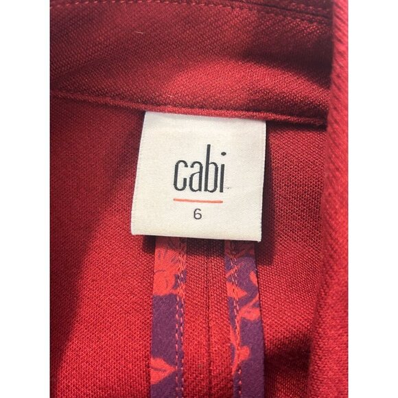 Cabi 3175 Outing Ponte Knit Blazer Jacket Rhubarb Red 6 - Picture 5 of 5